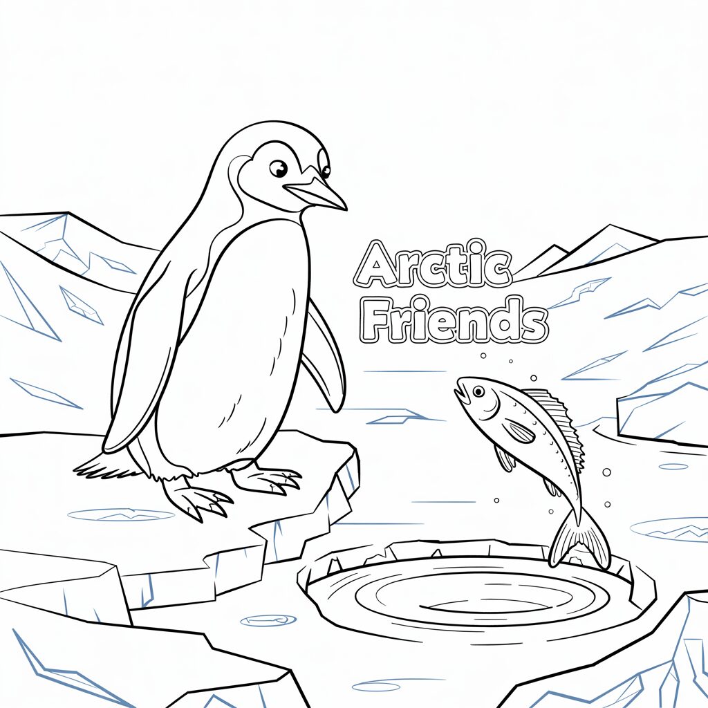 cute penguin coloring pages
