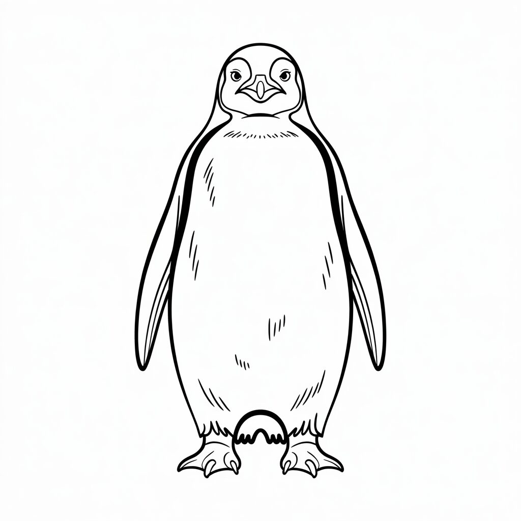 coloring penguin pages
