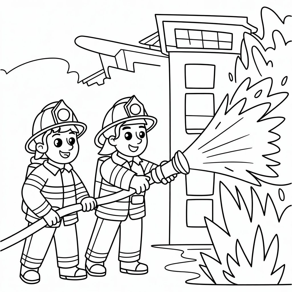 coloring pages firefighter