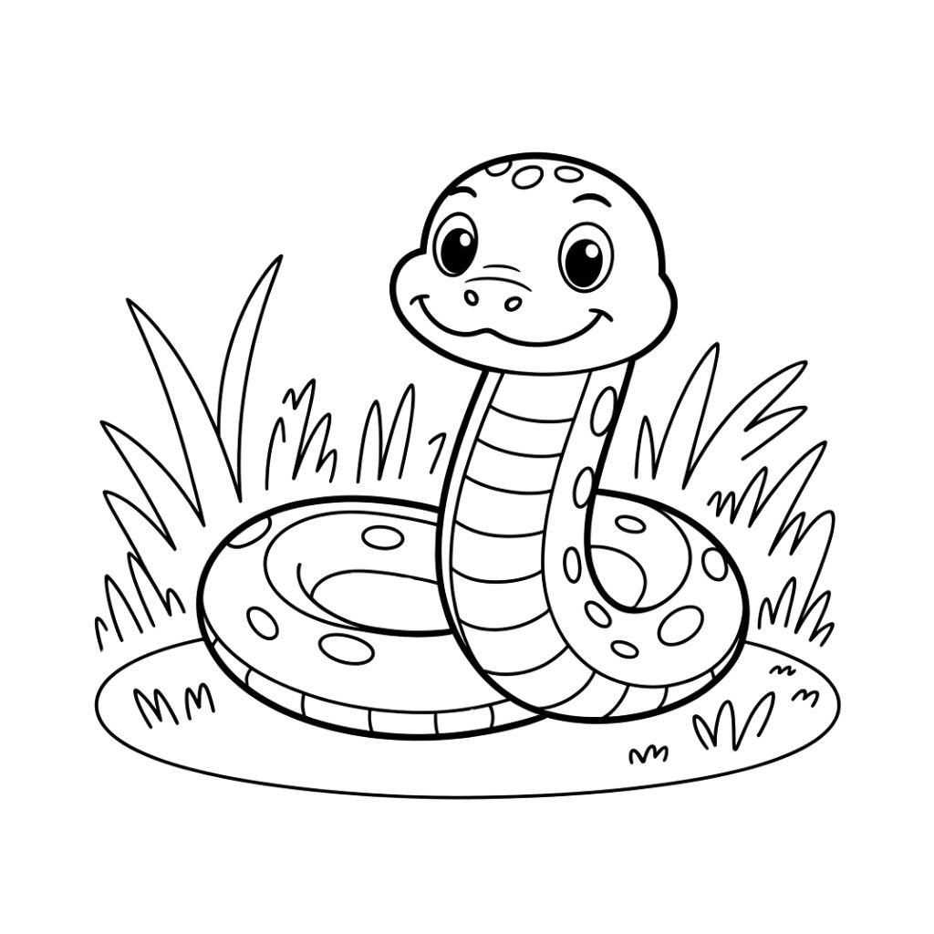 coloring pages of snakes