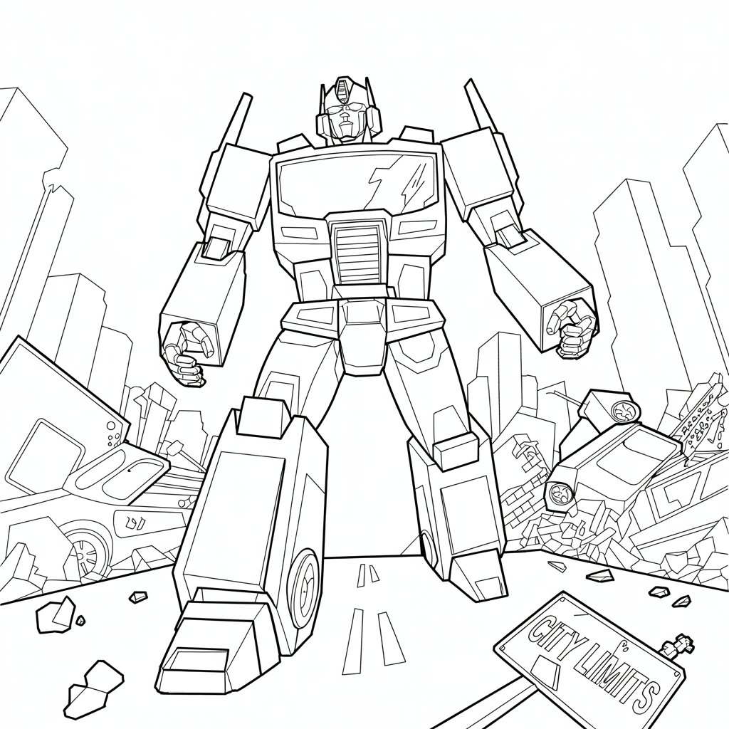 coloring pages transformers bumblebee