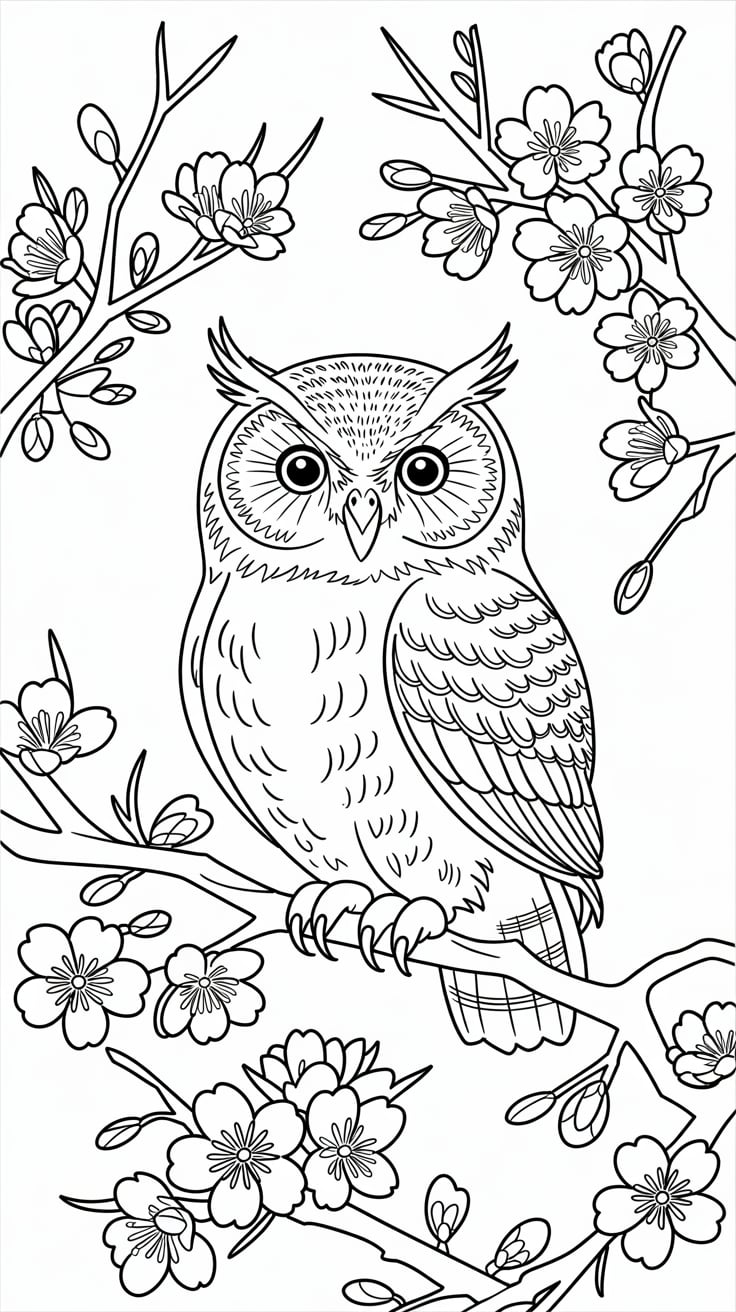 coloring pages of owls to print