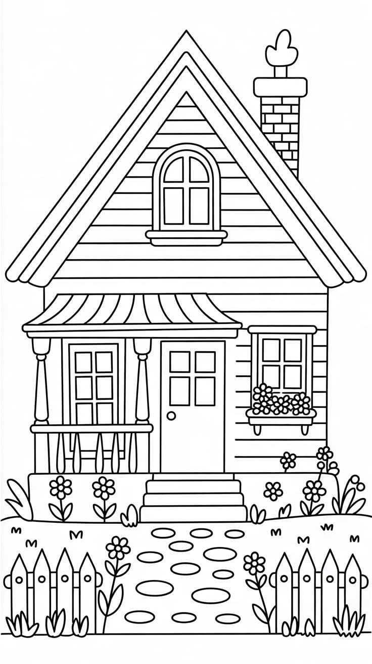 printable house coloring pages
