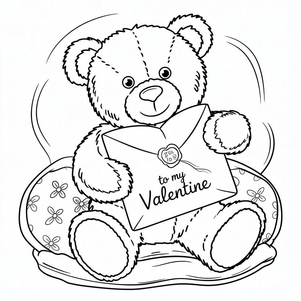 valentine day coloring pages