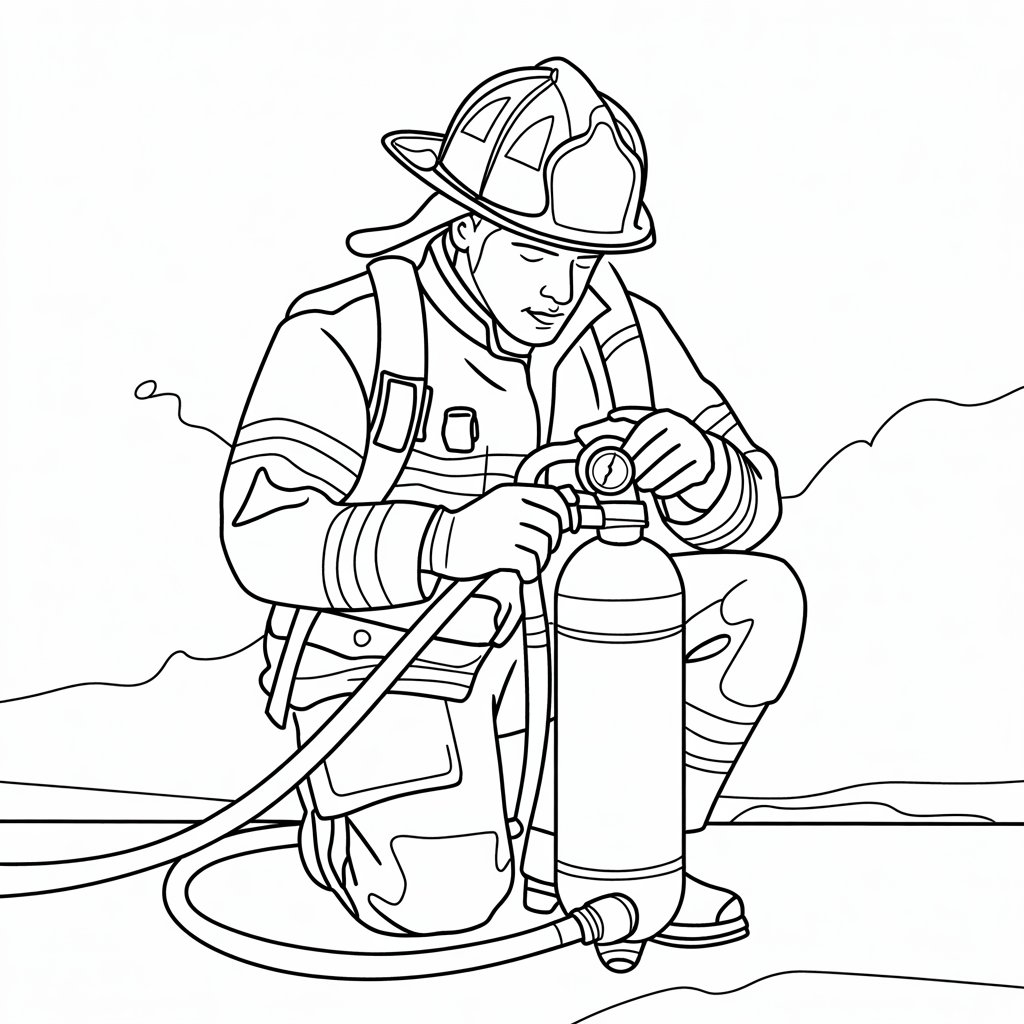 firefighter coloring sheets