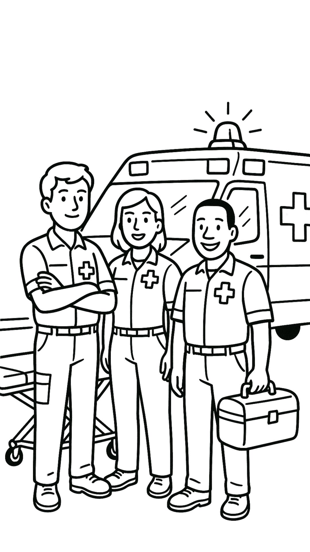 ambulance coloring page