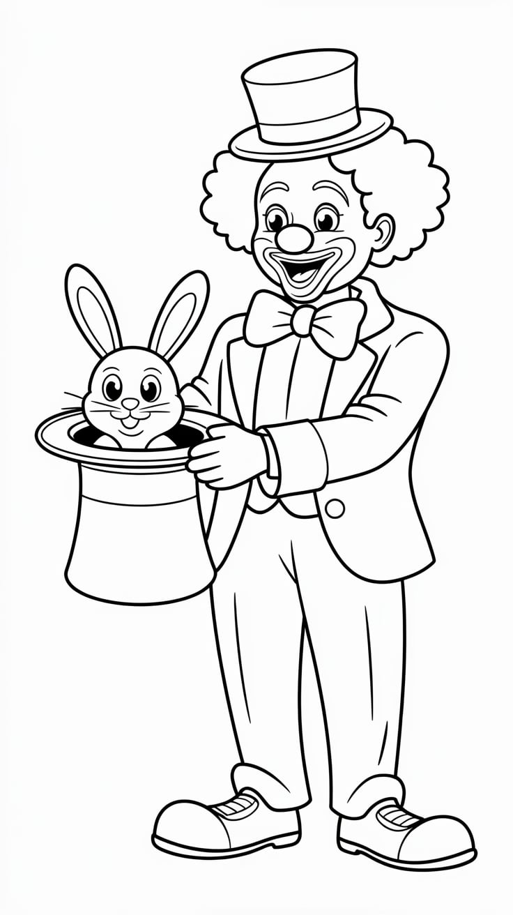 cute clown coloring pages