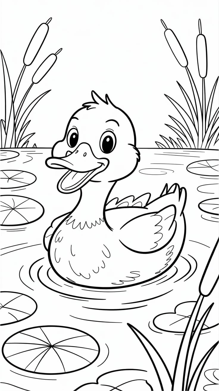 coloring pages duck