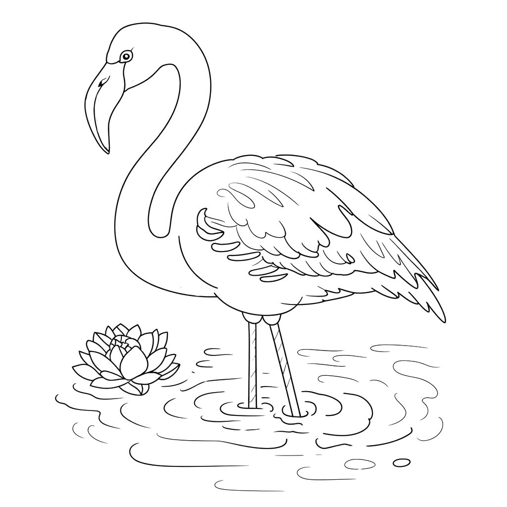 flamingo printable coloring pages