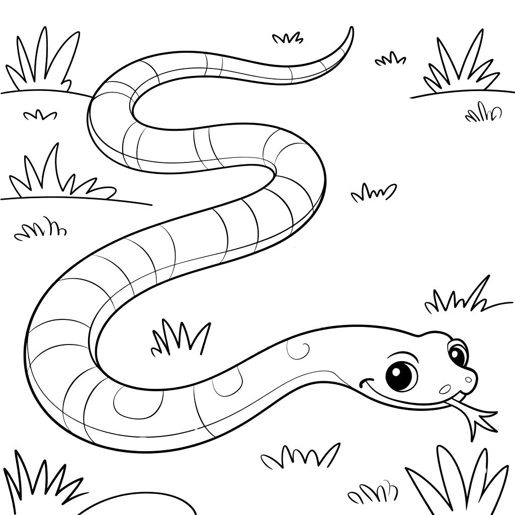 snake pictures to color