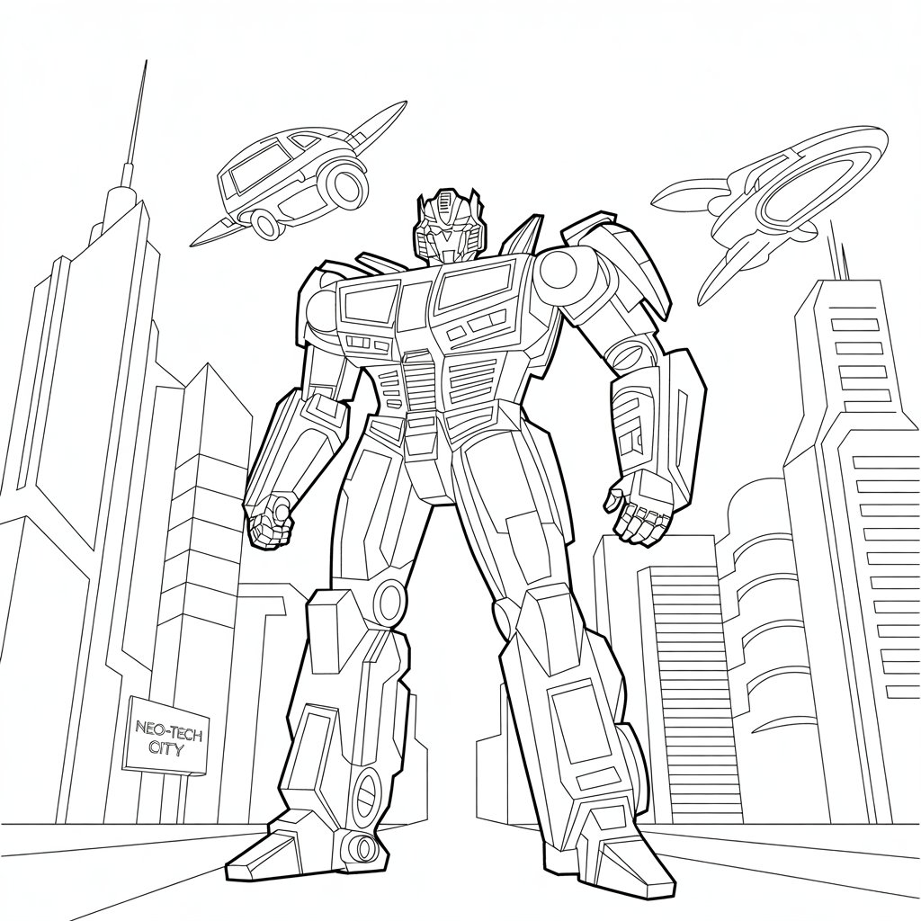 transformer coloring pages optimus prime