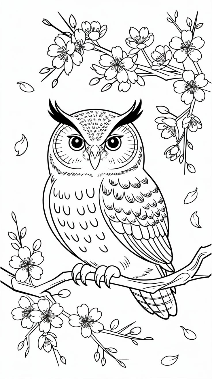 owl coloring page