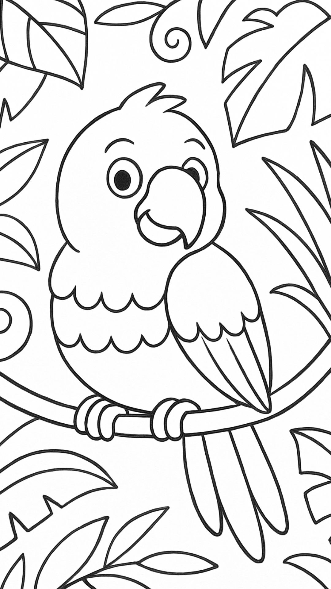 free parrot coloring pages