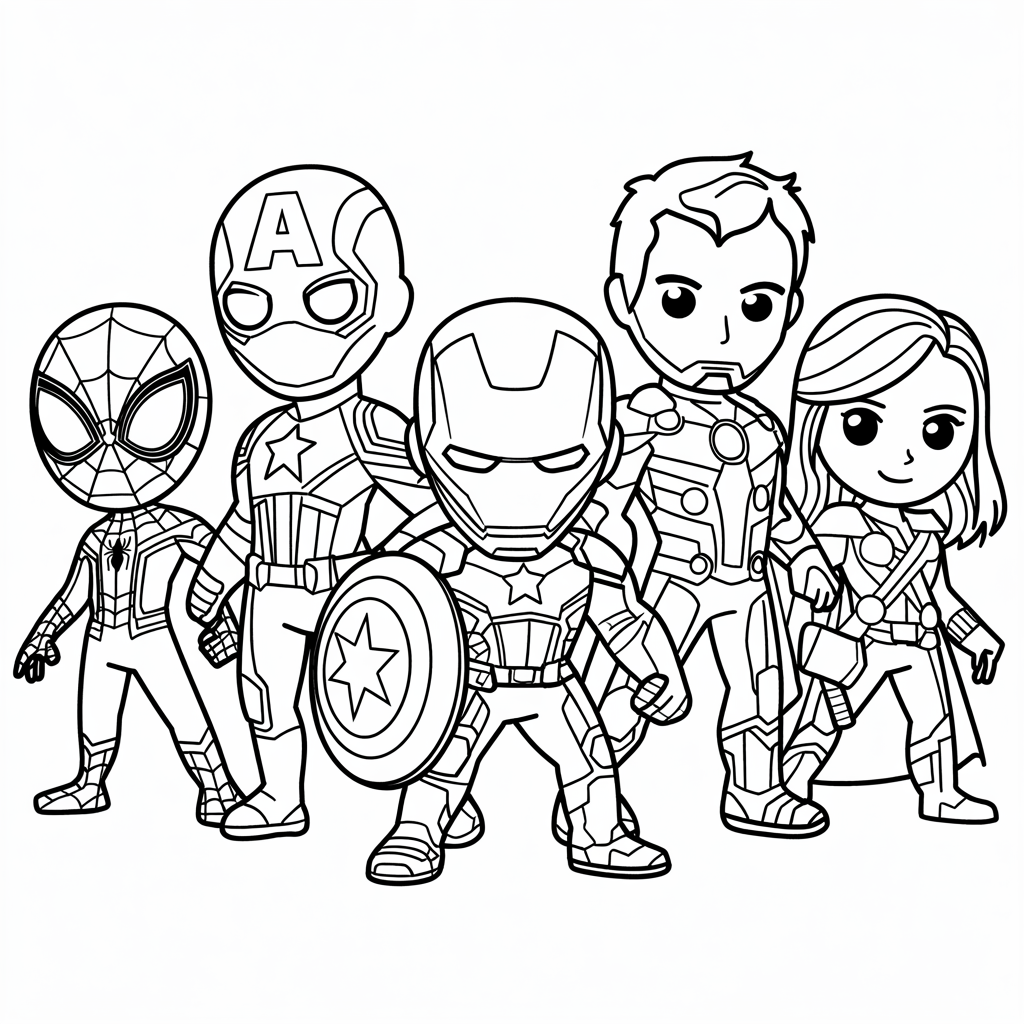 coloring pages marvel