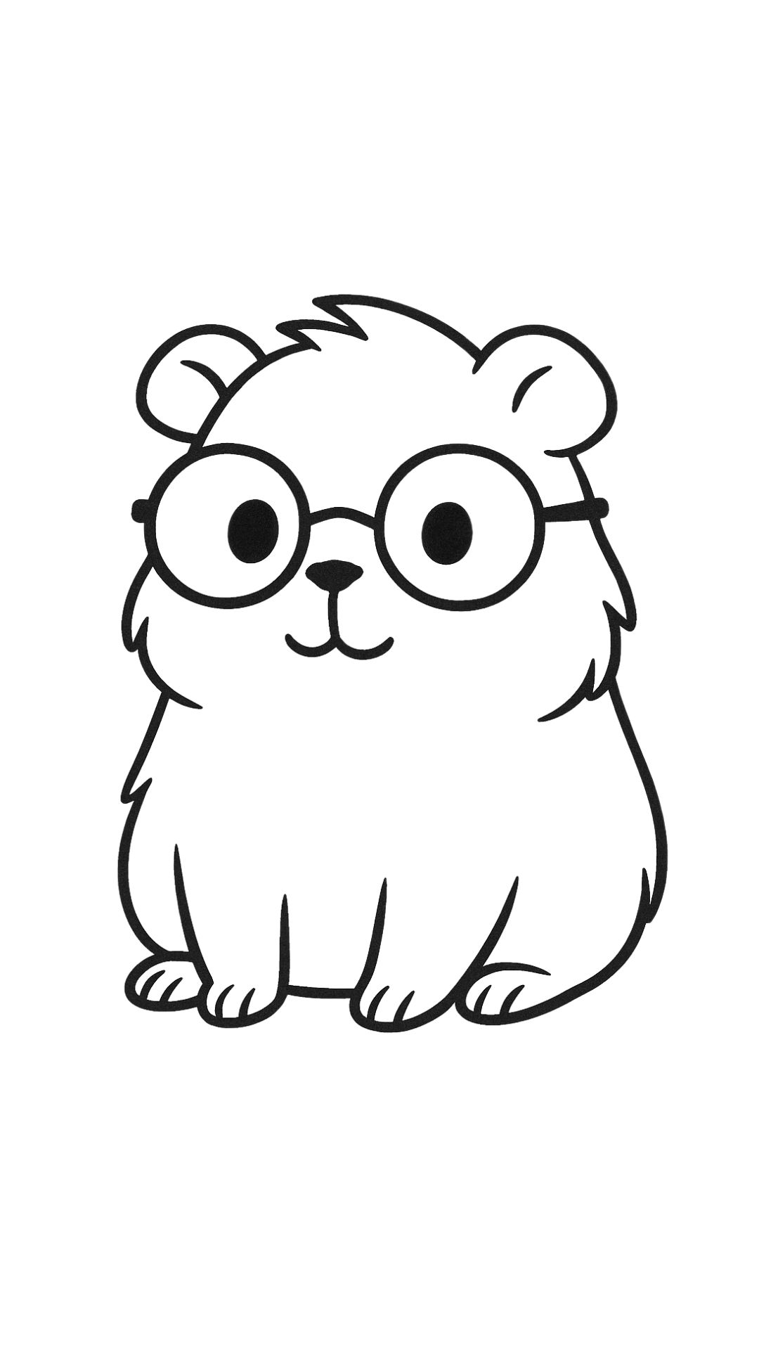 black and white guinea pigs images coloring pages