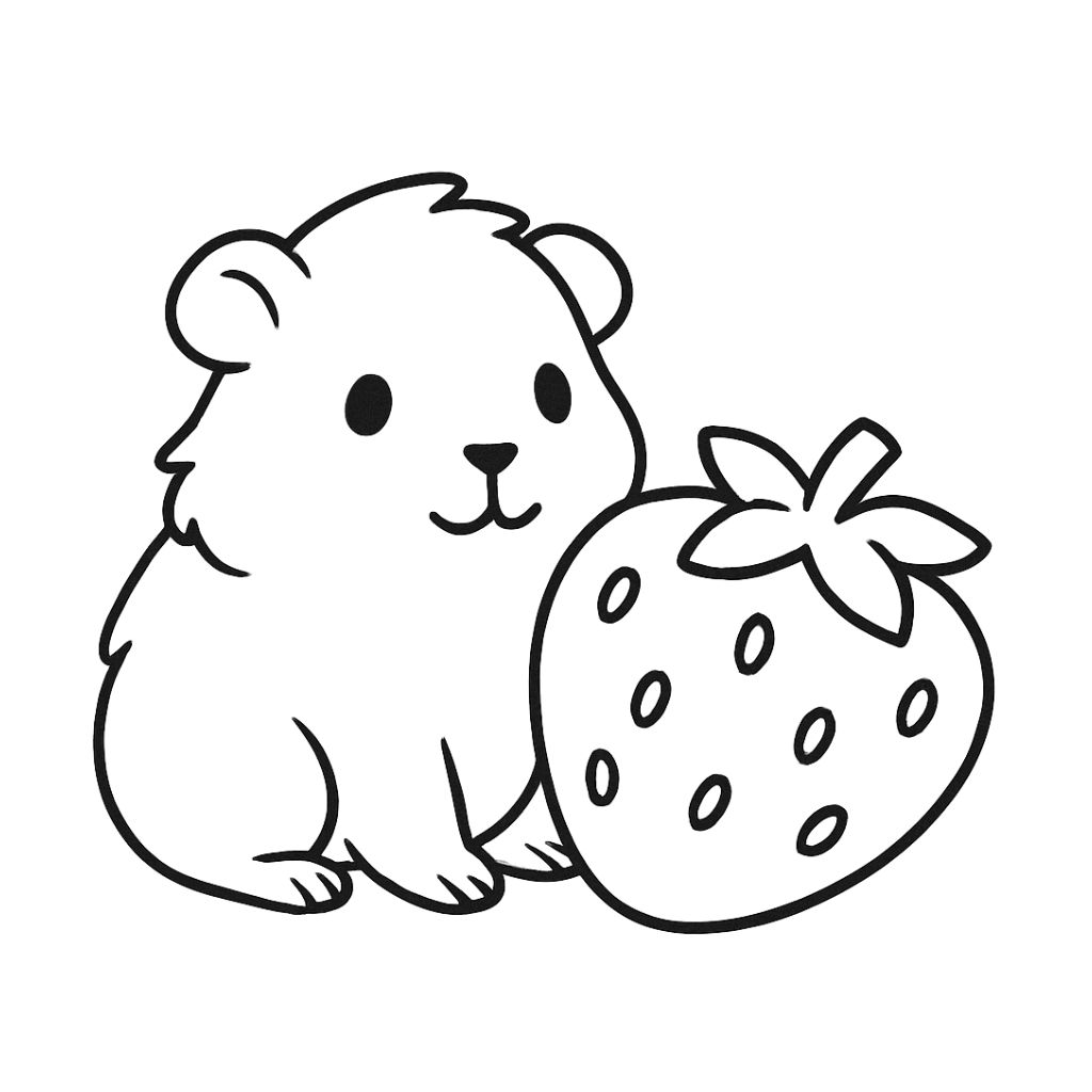 adorable guinea pig coloring pages
