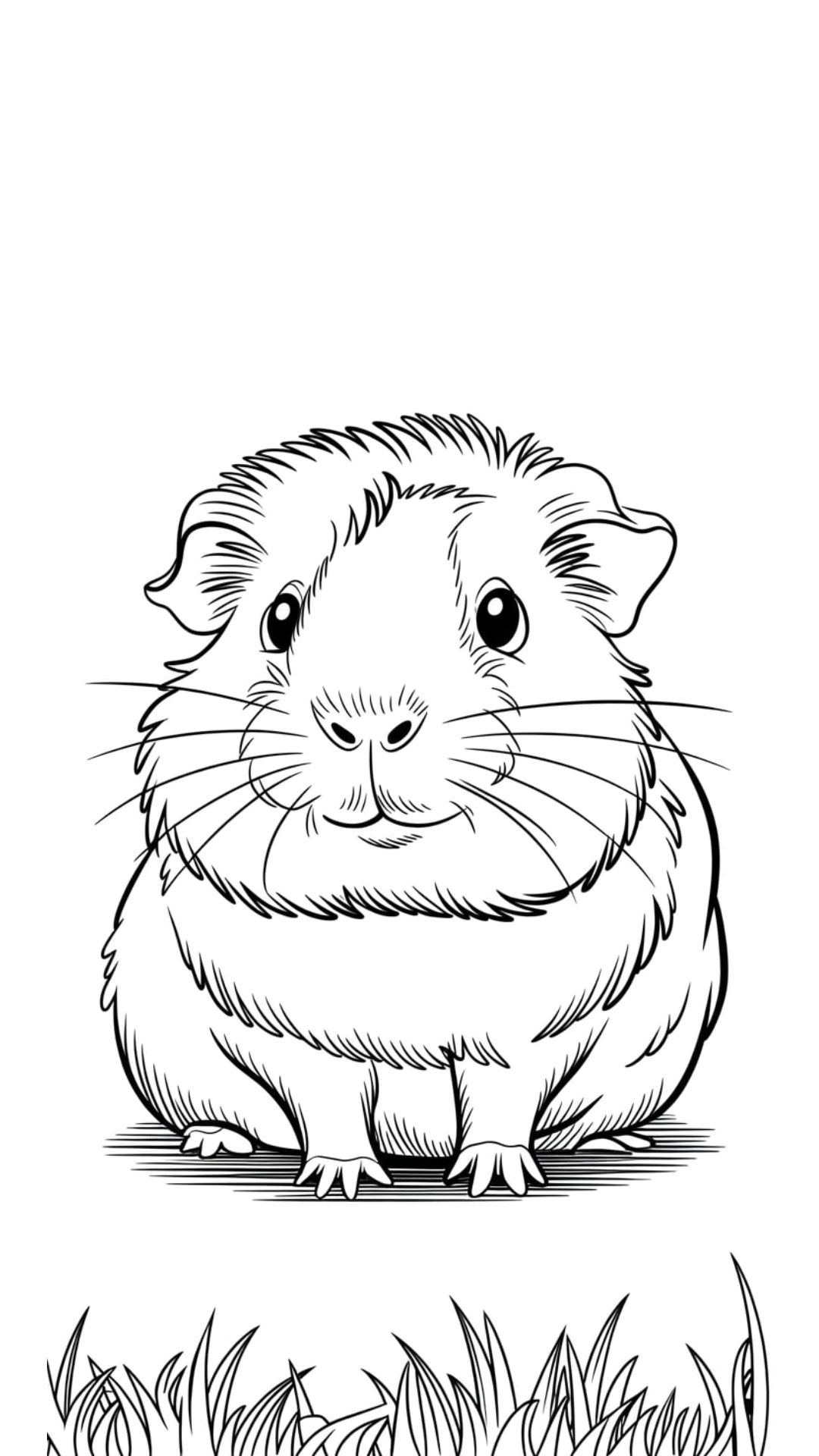 adult coloring pages guinea pig