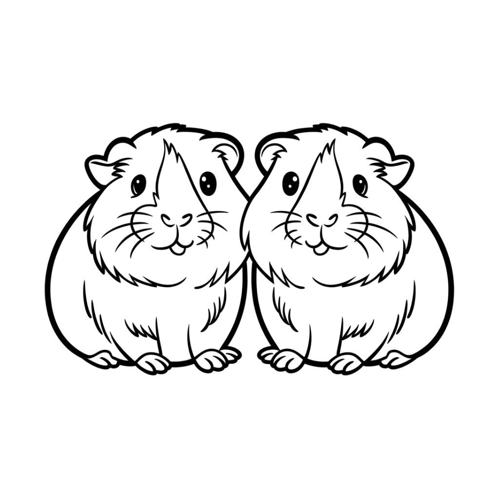 adult guinea pig coloring pages