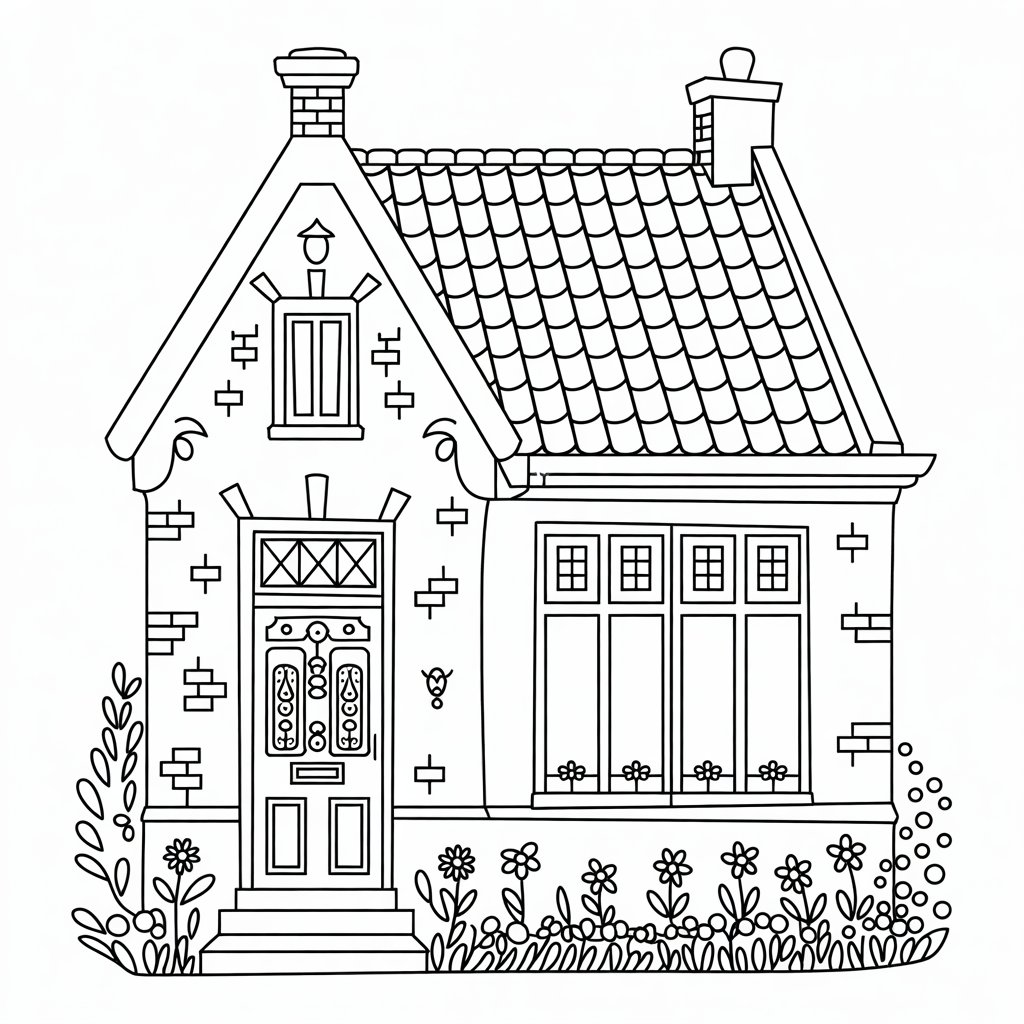house coloring sheet