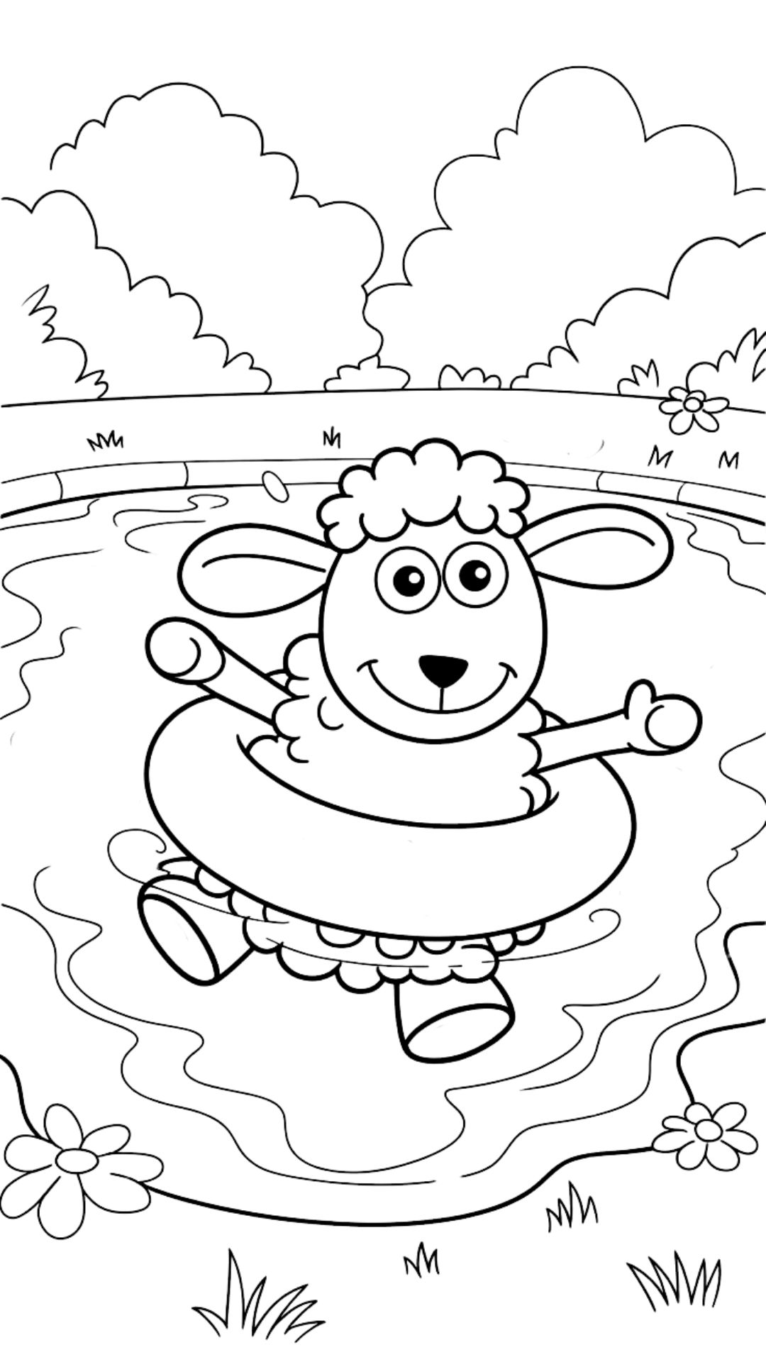 sheep coloring page