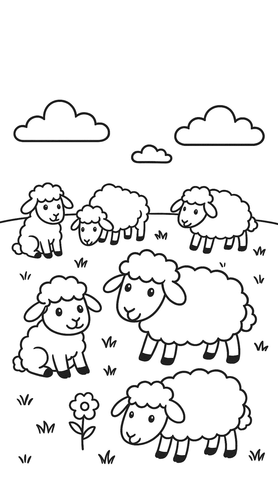 sheep and lamb coloring pages