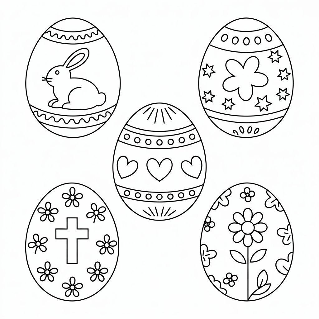 easter egg coloring pages free printable