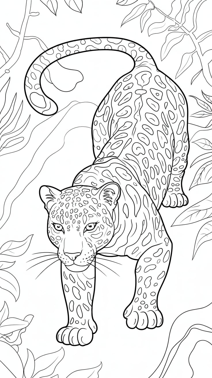 coloring page panther
