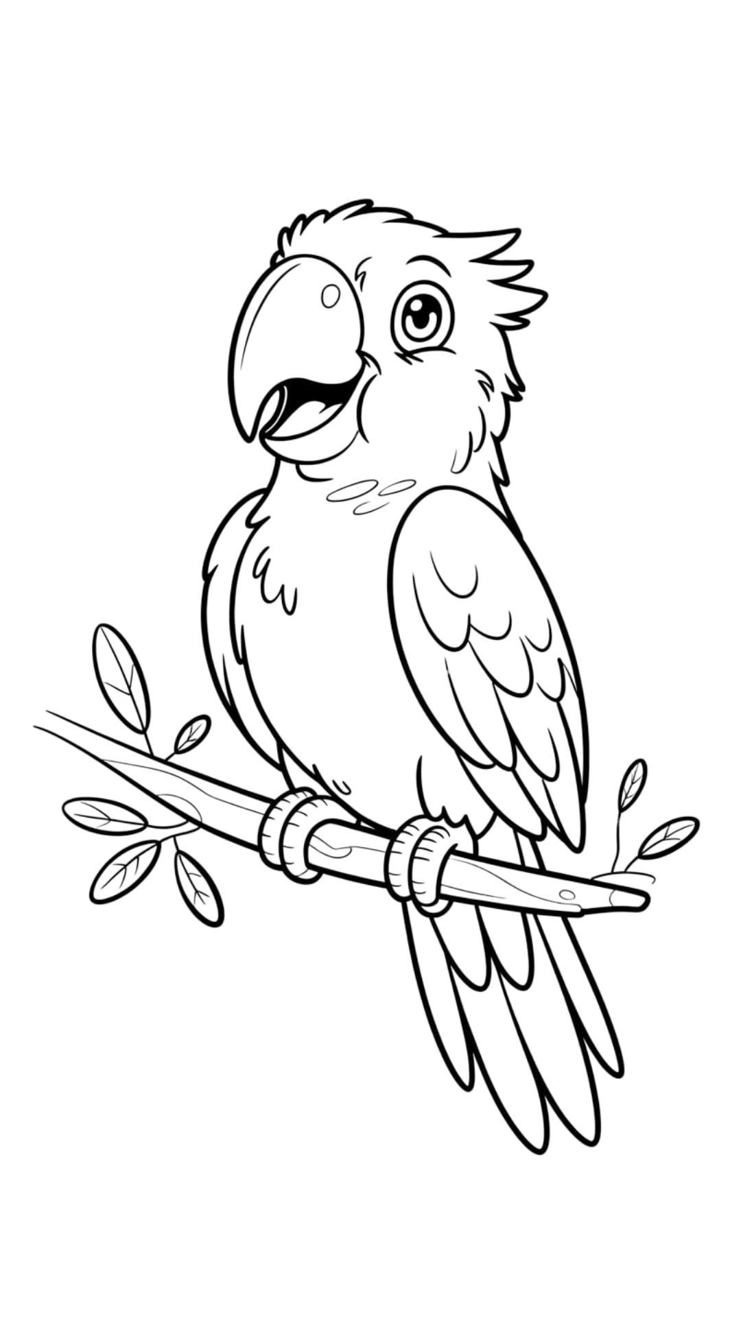 free coloring pages of parrots