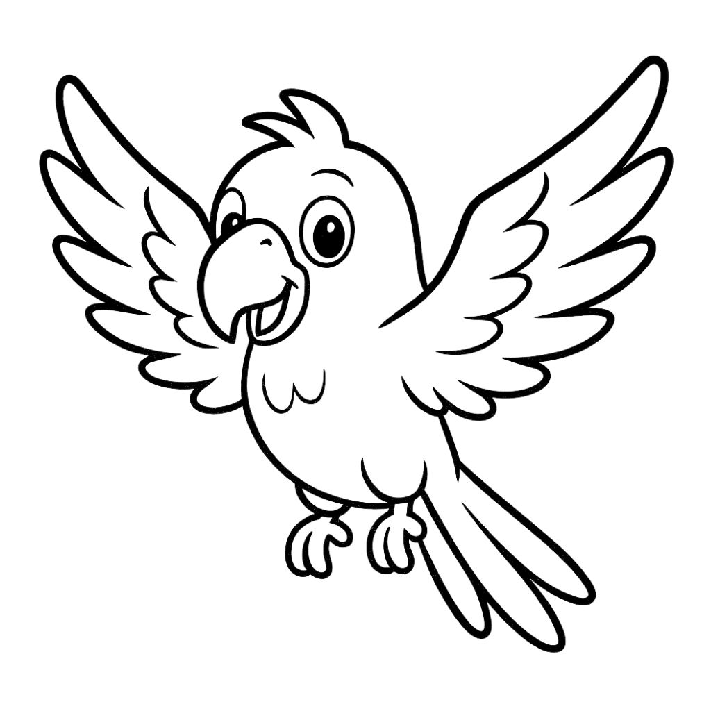 printable parrot coloring pages
