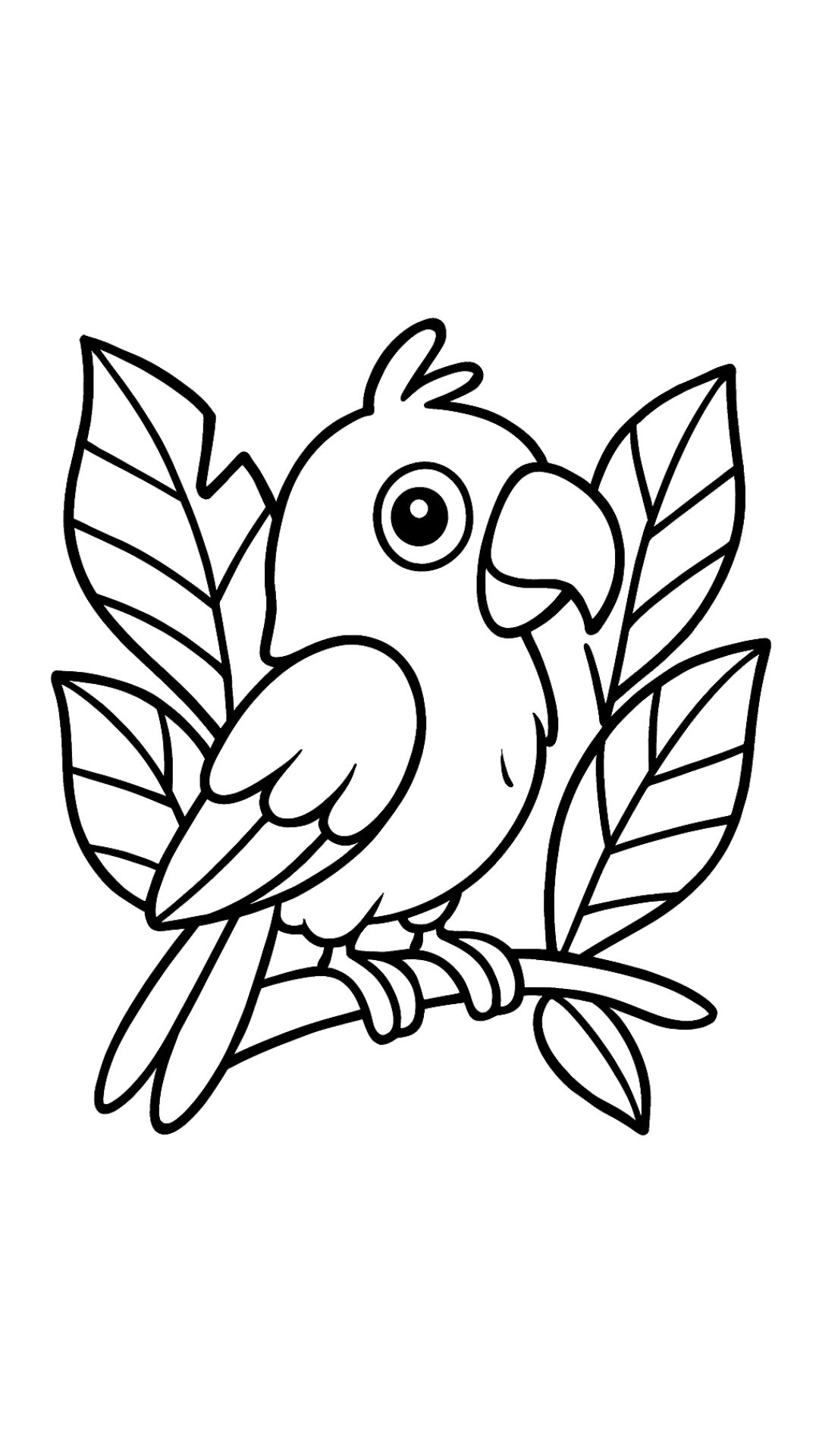 easy parrot coloring pages