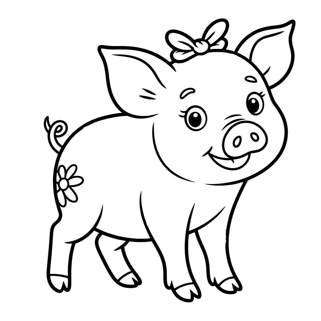 pig coloring page