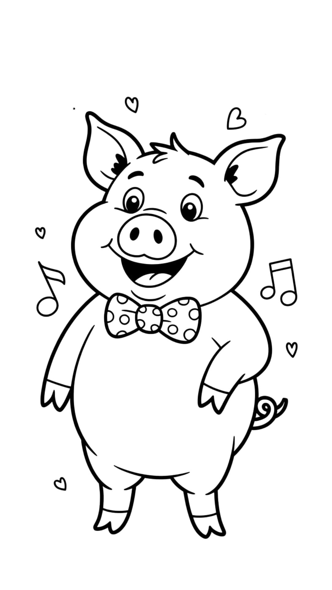 pig coloring sheet