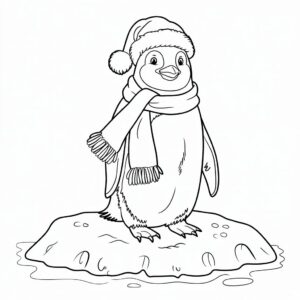 penguin color page