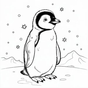penguin coloring sheets printable