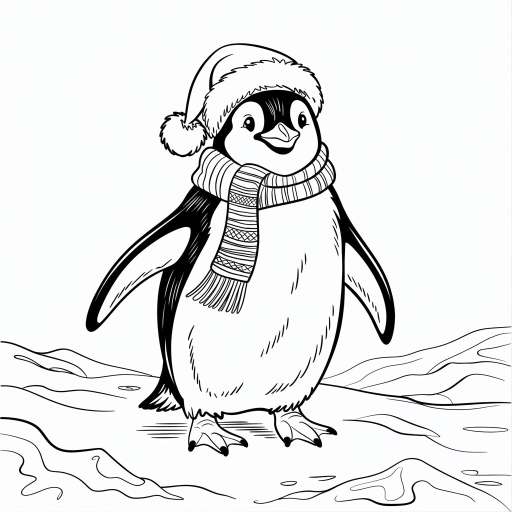 christmas coloring pages penguins