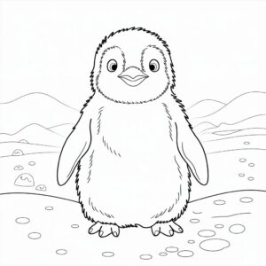 free coloring pages of penguins