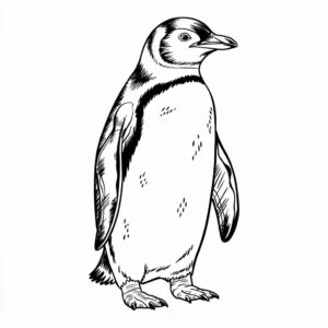 penguin coloring page