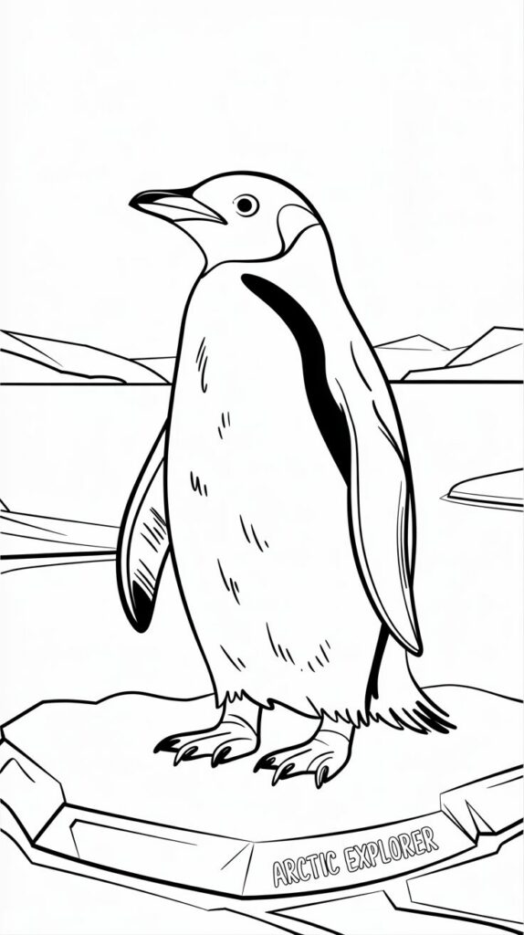 coloring pages of cute penguins