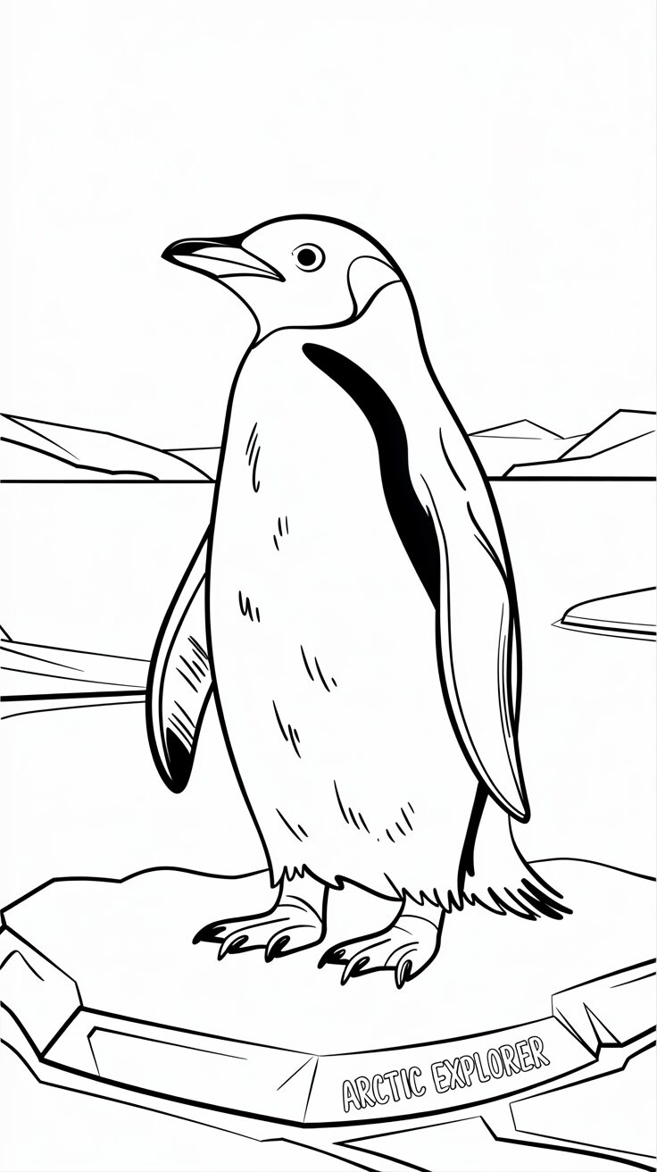 coloring pages of cute penguins
