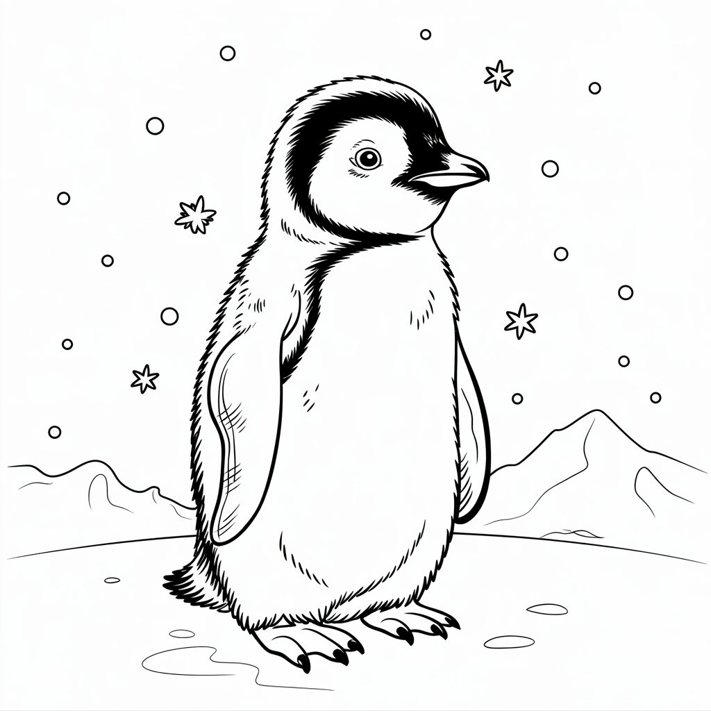 penguin coloring sheets printable