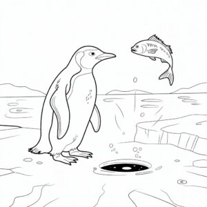 coloring sheets of penguins
