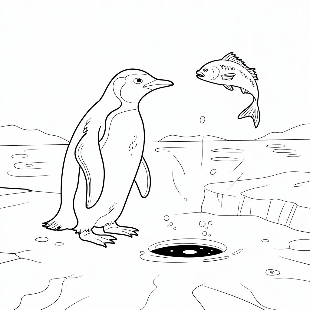 coloring sheets of penguins