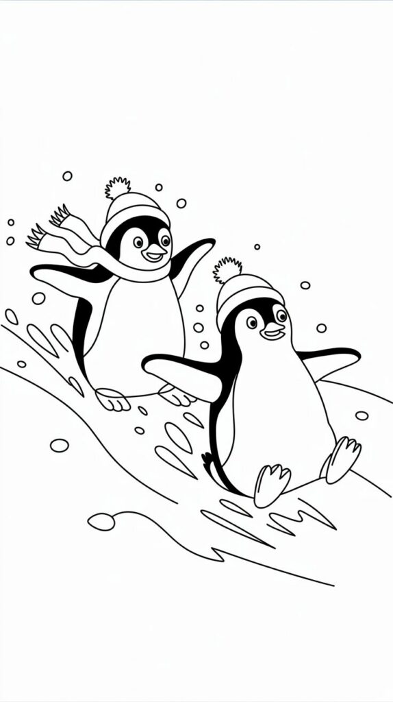 penguins coloring pages