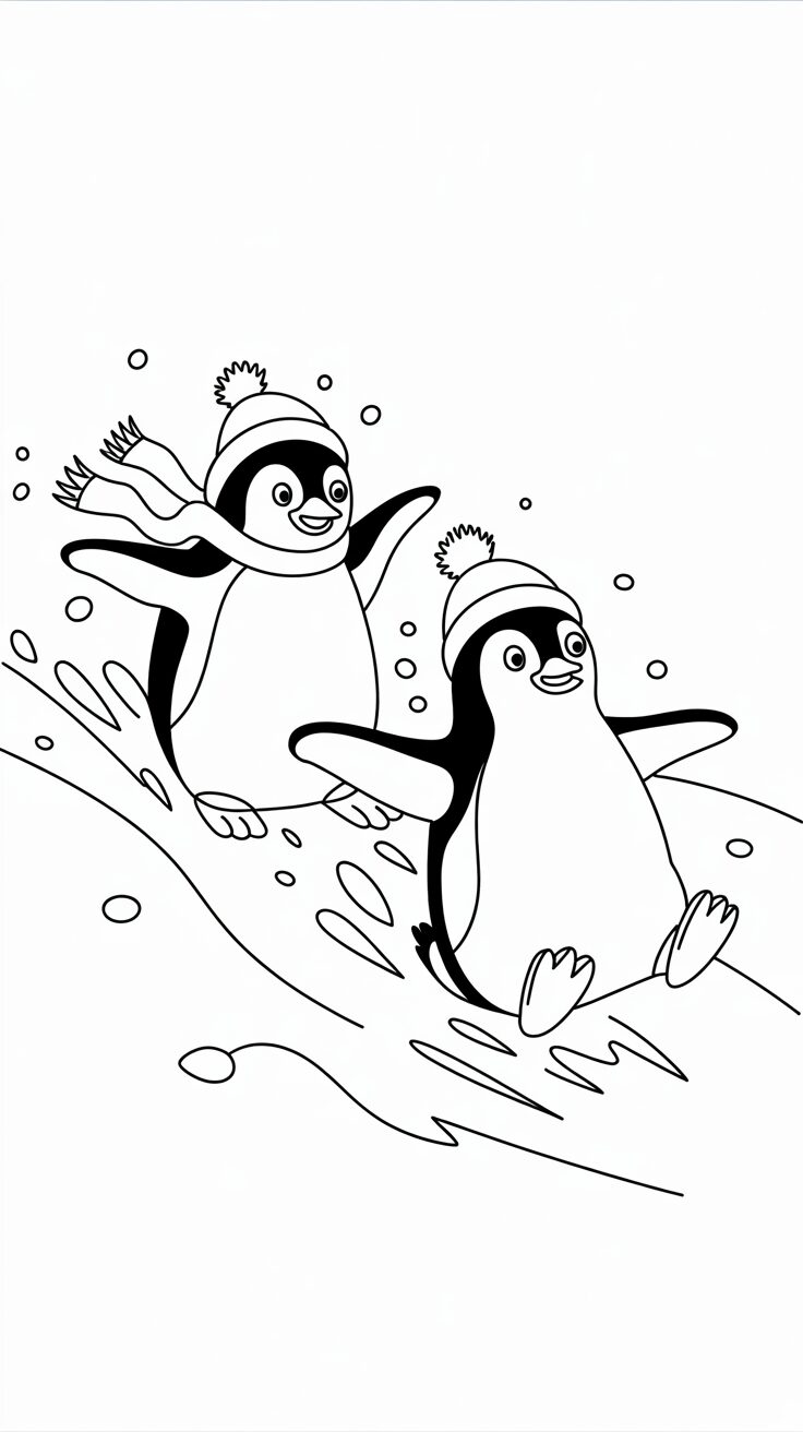 penguins coloring pages