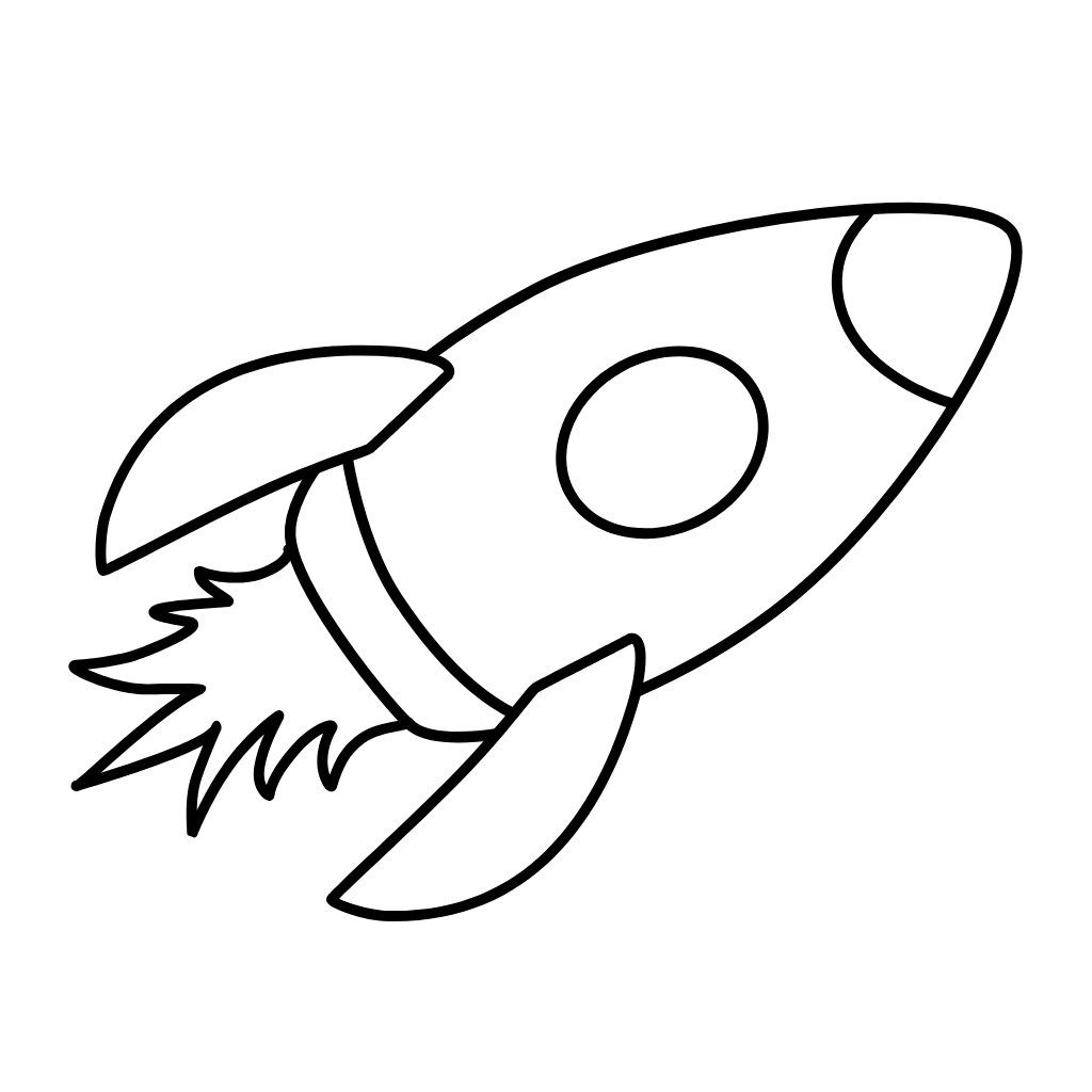 rocket coloring page