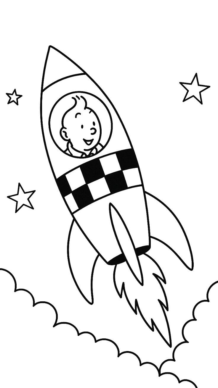rocket ship coloring pages