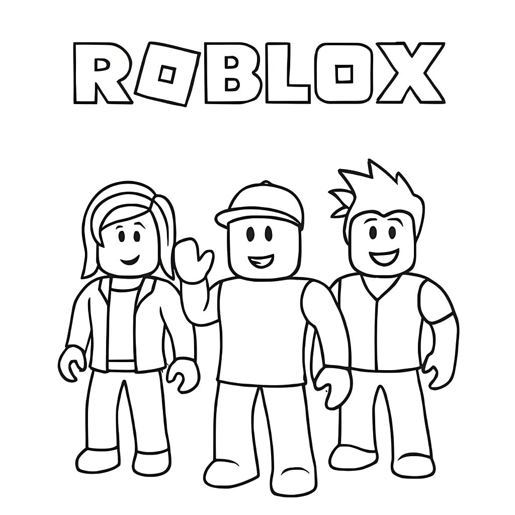 roblox character coloring pages