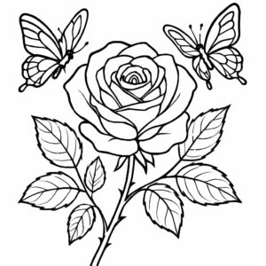 rose coloring pages