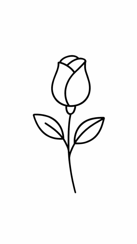 rose coloring sheet