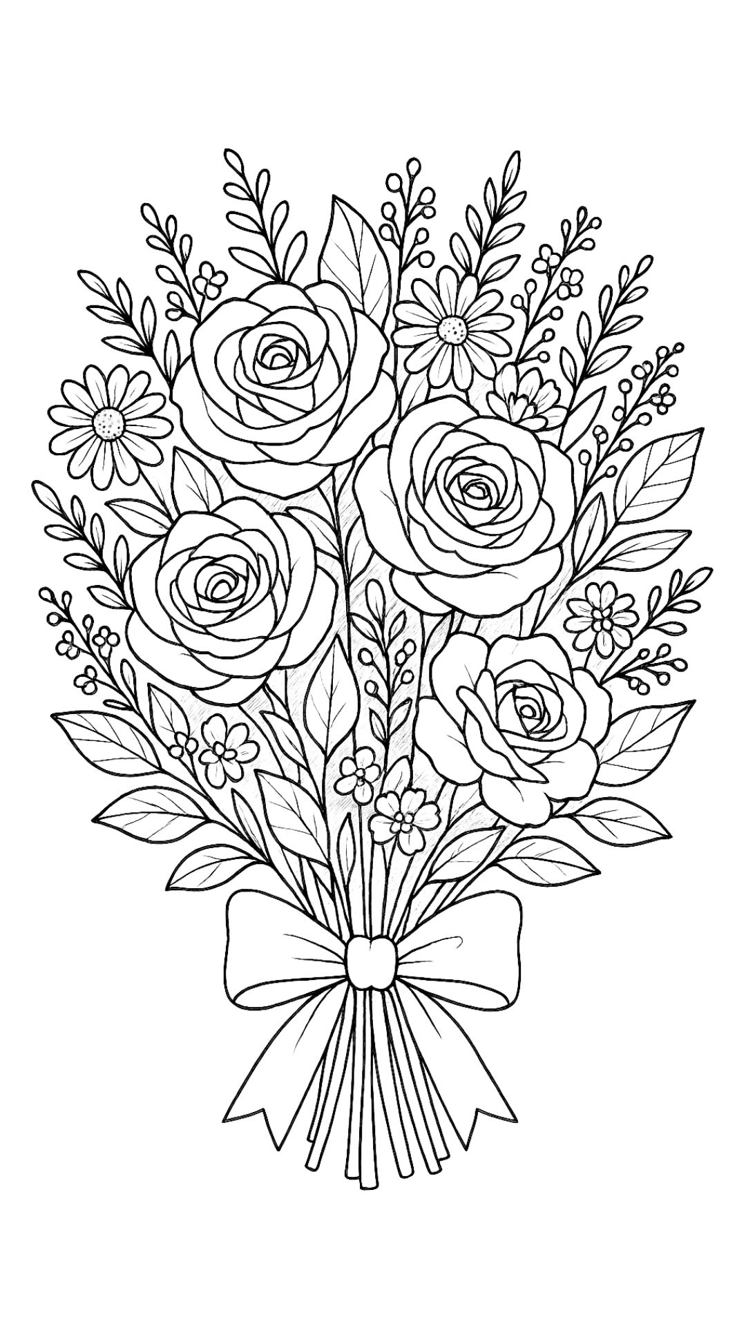 roses and flowers coloring pages